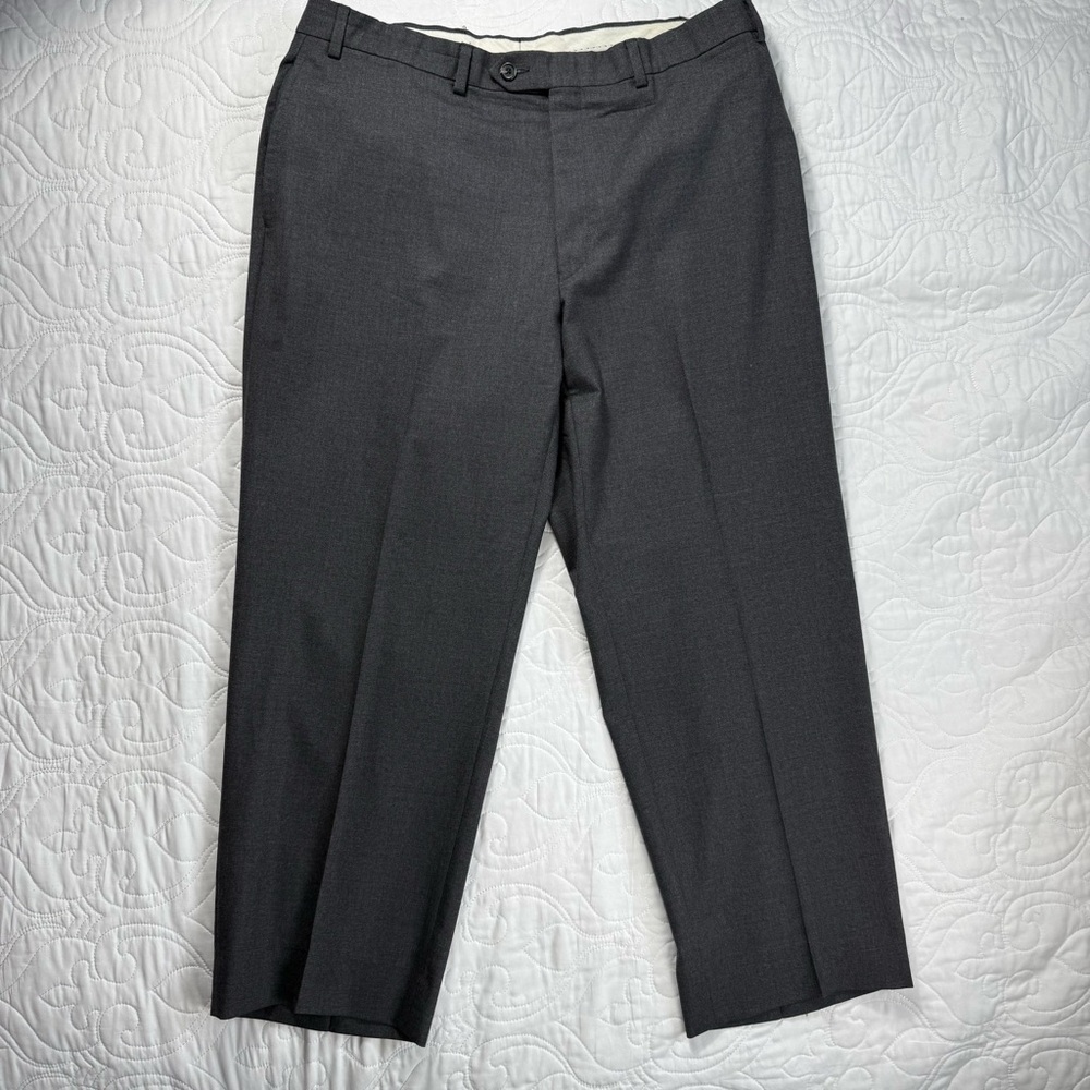 Ralph Lauren LRL 100% Wool Total Comfort Dress Pants Solid Charcoal MN 36x29 EUC